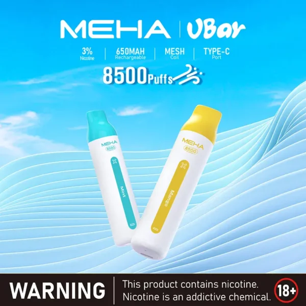 2d4b8760841be472769eae0cb0c858b8.webp MEHA VBar魅嗨小白條8500口拋棄式電子煙|主打長效電量與柔順絲滑霧感|適合偏好省心與高便利性的玩家