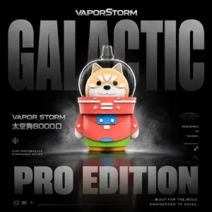VAPOR STORM 太空狗 8000口拋棄式電子煙｜主打潮流可愛造型與純粹冰萃水果原味｜適合偏好街頭收藏質感與冰爽水果風味的玩家