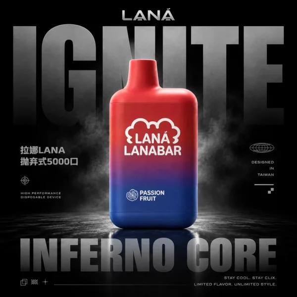 LANA拉娜5000口拋棄式電子煙｜長效電量結構打造低負擔感｜偏好穩定日常抽吸的上班族必備