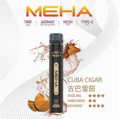 MEHA-XBAR-拋棄式-7000口小黑條-1.webp MEHA XBAR魅嗨小黑條7000口拋棄式電子煙|主打沁涼層次與持久電力|適合偏好強烈冰爽吸感的玩家