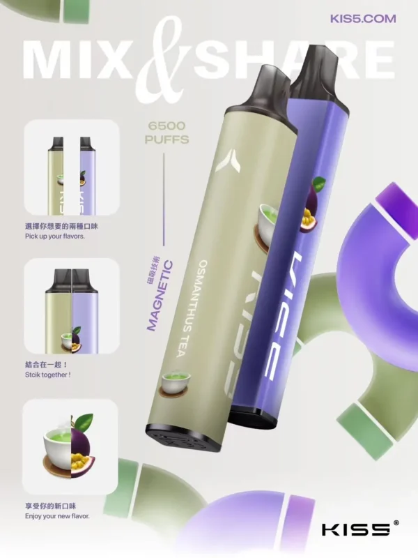 c4e4321bbdf1c65a8936386aaa68ffdd.webp KIS5 鎧斯 6500口拋棄式電子煙|主打雙芯磁吸黑科技與百變風味配對|適合偏好自由解鎖奇幻層次與流線工藝手感的玩家