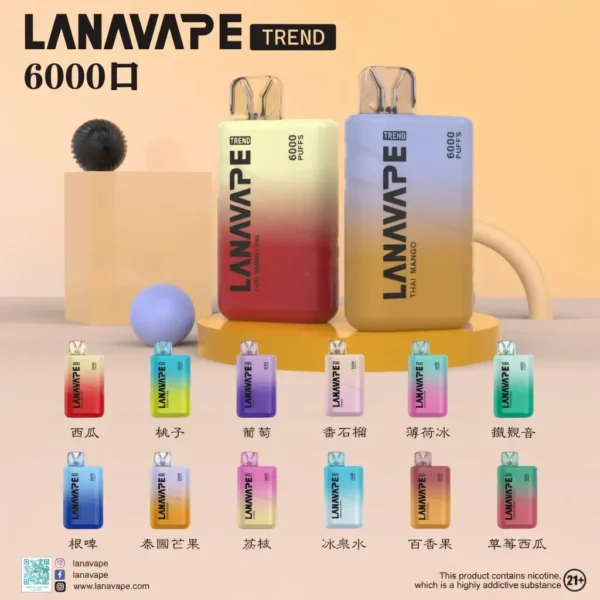 image.webp LANA拉娜6000口拋棄式電子煙|強勁網芯加熱技術有效優化擊喉層次|喜愛豐富潮流風味切換的日常族群推薦